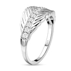 Simulated Diamond Leaf Ring in Sterling Silver_7276200_3