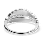 Simulated Diamond Leaf Ring in Sterling Silver_7276200_4