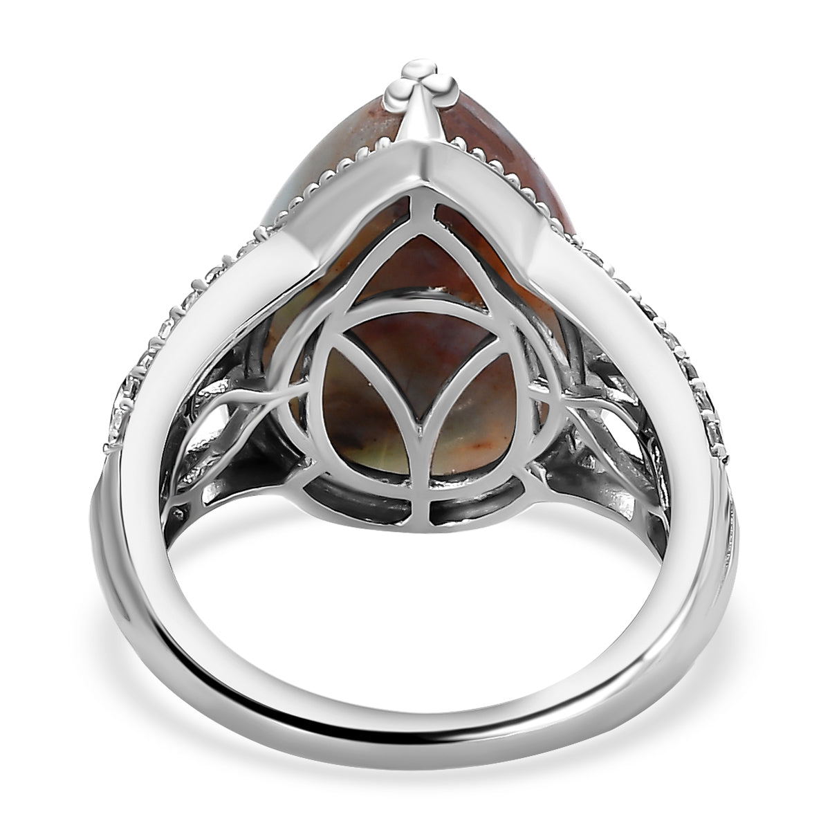 Zimbaprase and Multigemstone Ring in Platinum Overlay Sterling Silver 9.93 Ct V32535665 4