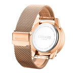 GAMAGES OF LONDON Limited Edition Hand Assembled Standing Timer Automatic Movement Rose Gold Dial Water Resistant Watch with Rose Gold Mesh Bracelet_7278783_2