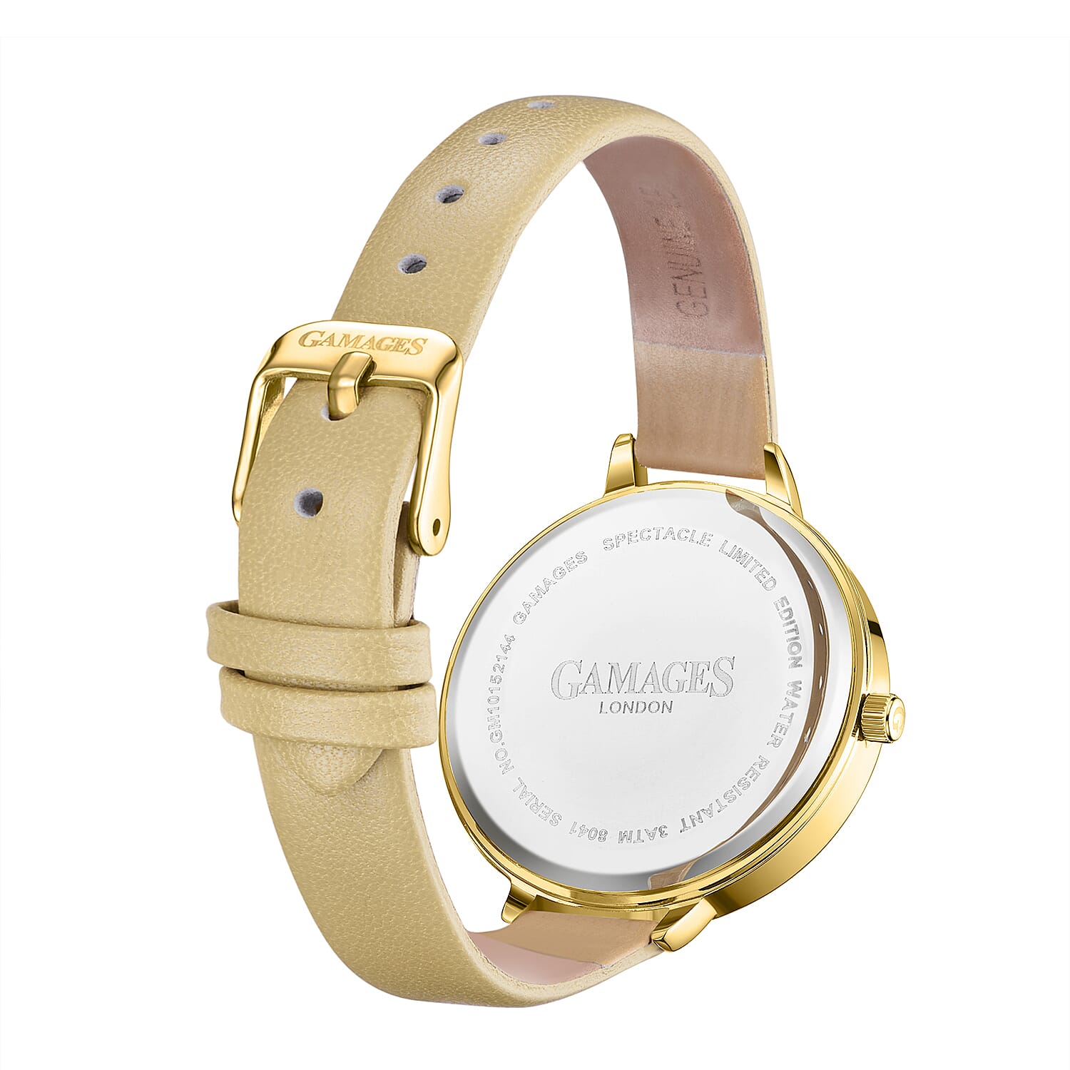 Gamages Of London Diamond Swiss Quartz Movement 3ATM Water Resistant Champagne Dial Ladies Jubilant Watch in Stainless Steel - Gold V32512540 4