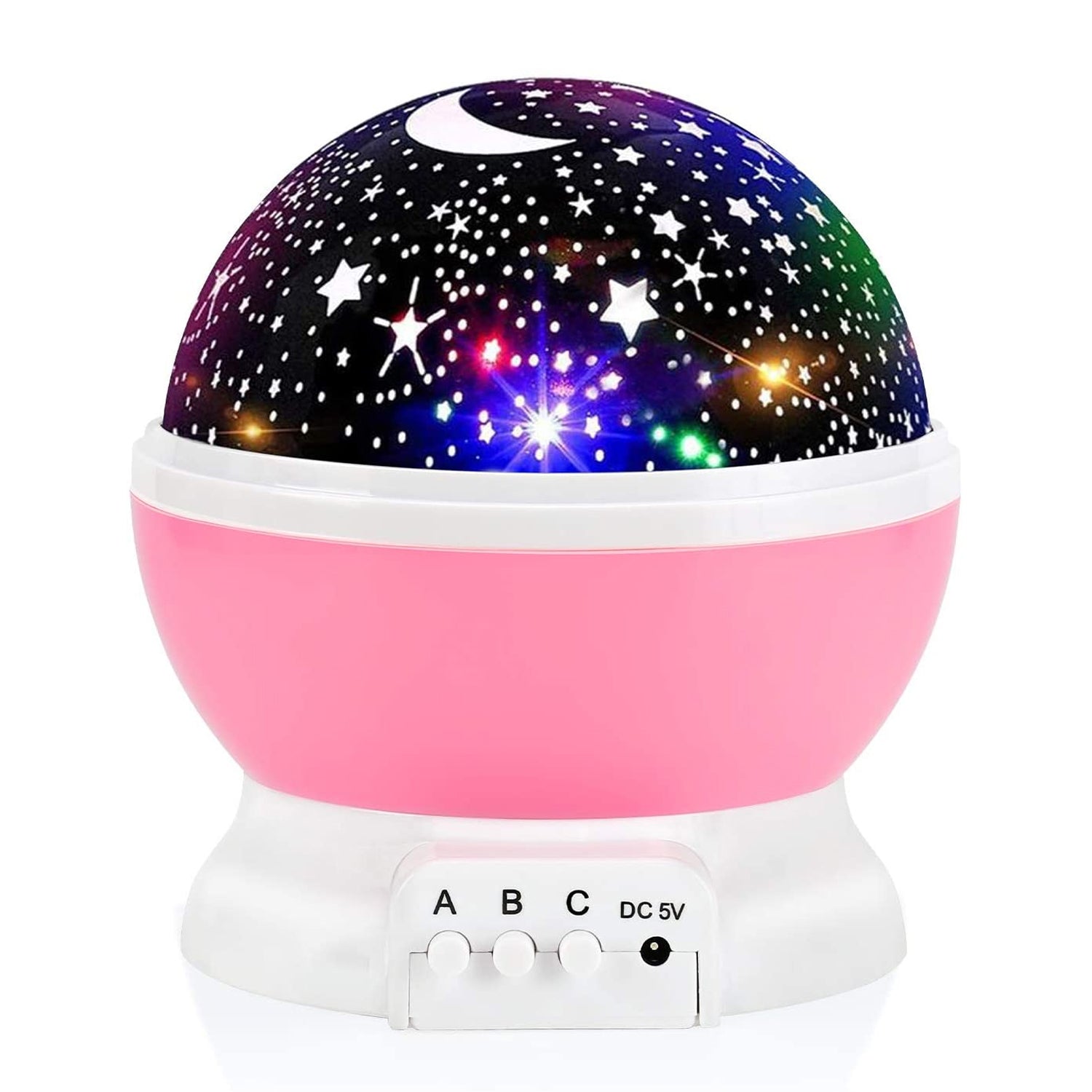 360 Degree Rotating Galaxy Light Projector Light with Music - Pink 7307398 0