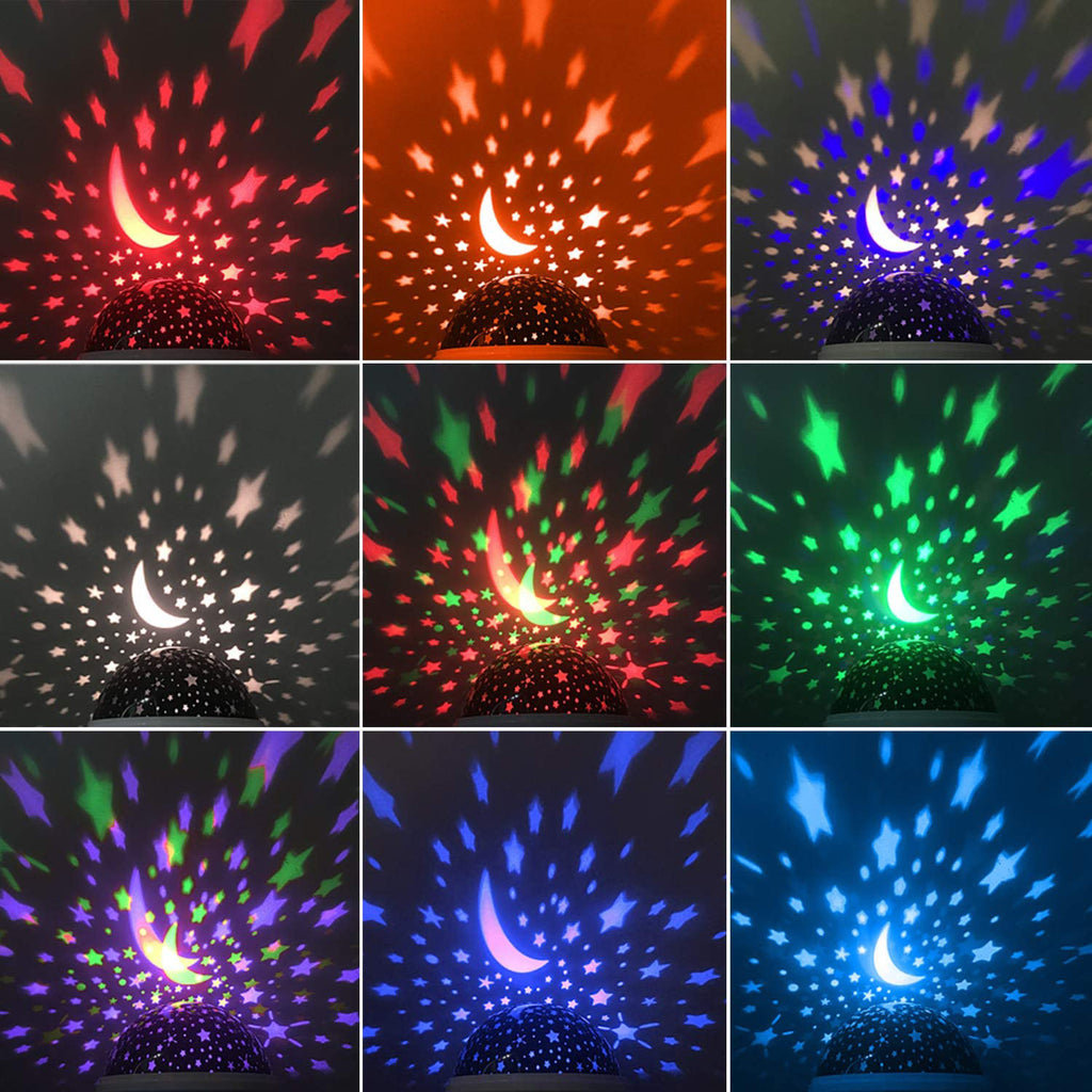 360 Degree Rotating Galaxy Light Projector Light with Music - Pink_7307398_2