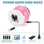 360 Degree Rotating Galaxy Light Projector Light with Music - Pink_7307398_5