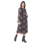 TAMSY Floral Pattern Dress (Size L, 16-18) - Black_7310084_3