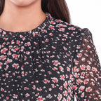 TAMSY Floral Pattern Dress (Size L, 16-18) - Black_7310084_4