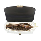 Black Friday Doorbuster - 100% Genuine Leather Croc Embossed Convertible Bag with Detachable Long Strap - Off-White_7311076_5