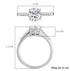 Royal Bali Collection - D'Joy Moissanite Solitaire Ring in Platinum Overlay Sterling Silver 1.36 Ct._7312176_5