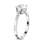 D'Joy - Moissanite Solitaire Ring in Platinum Overlay Sterling Silver 1.36 Ct._7312177_3