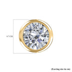Royal Bali Collection - D'Joy Moissanite Solitaire Stud Push Back Earrings in 18K Vermeil Yellow Gold Plated Sterling Silver 1.13 Ct._7312241_5