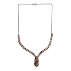 Multi-Tourmaline Cluster Necklace With Lobaster Clasp (Size - 20) in Platinum Overlay Sterling Silver 18.70 Ct, Silver Wt. 19.31 Gms_7312998_3