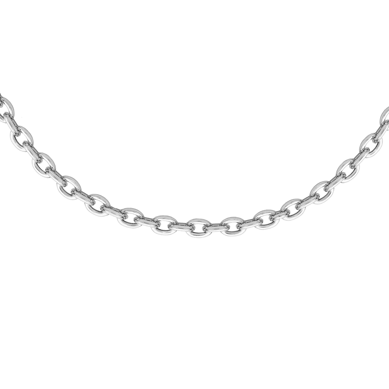 Sterling Silver Oval Belcher Chain 24 Inch 7315282 3