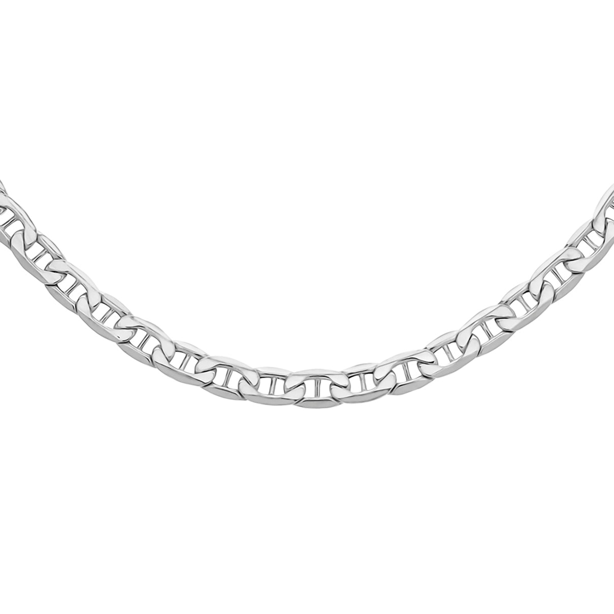 Sterling Silver Diamond Cut Flat Rambo Chain 24 Inch 7315353 3