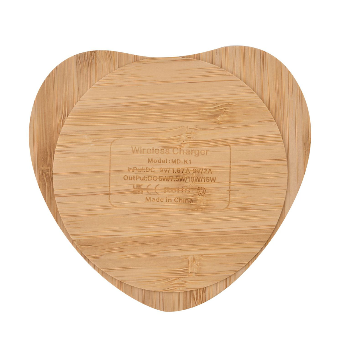 Bamboo Wireless Charger (15W)  - Heart 7318053 5