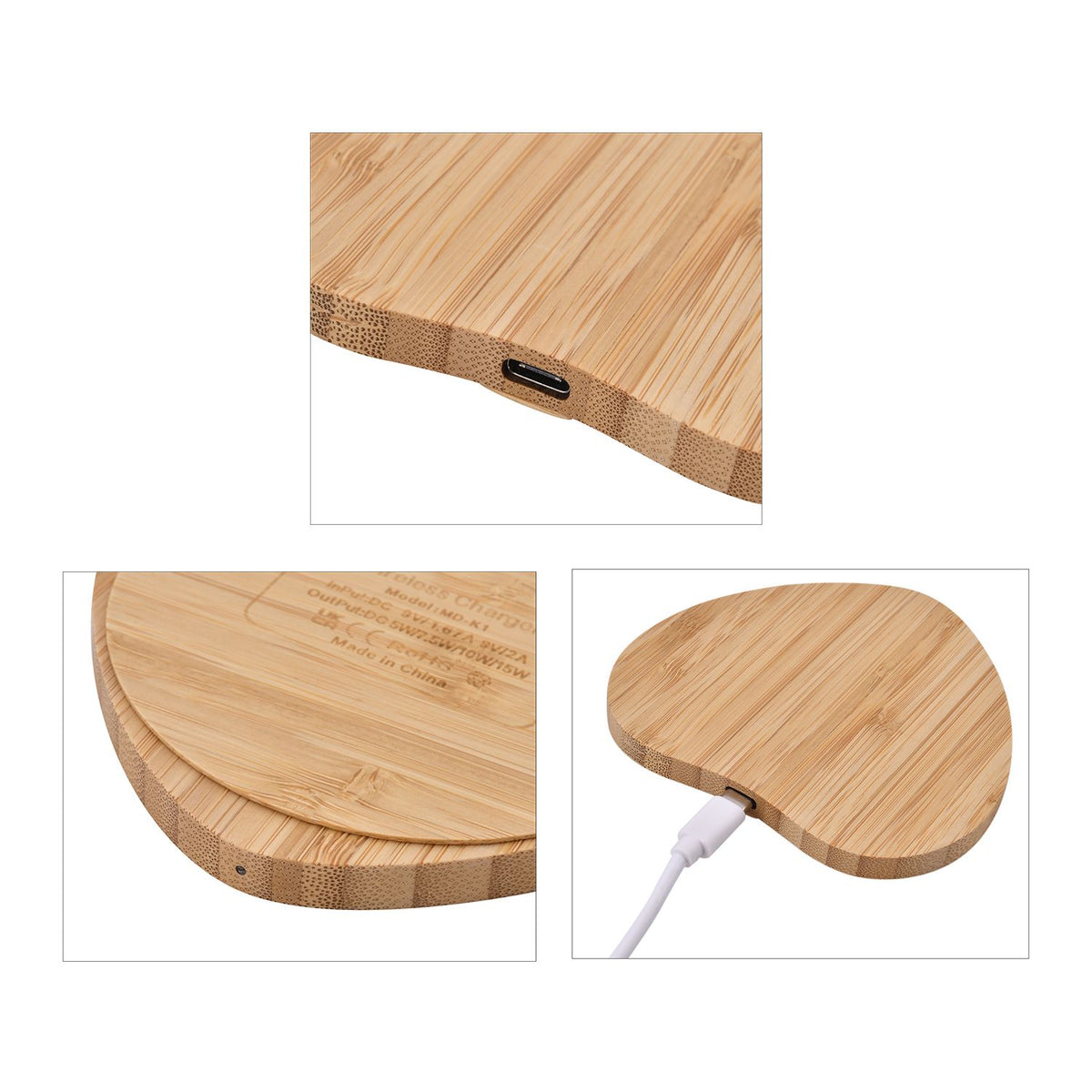Bamboo Wireless Charger (15W)  - Heart 7318053 7