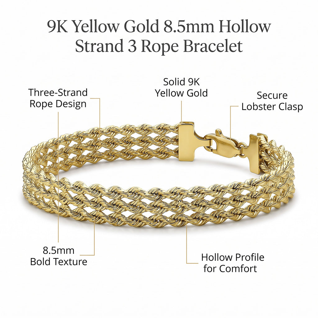 9K Yellow Gold  Bracelet (Size - 7),  Gold Wt. 5.5 Gms_7328147_8