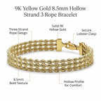9K Yellow Gold  Bracelet (Size - 7),  Gold Wt. 5.5 Gms_7328147_8