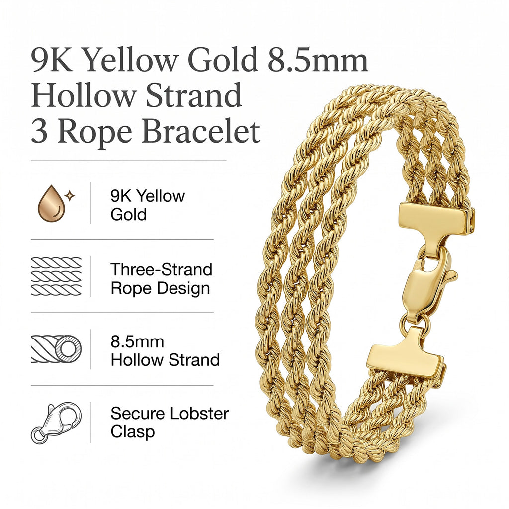 9K Yellow Gold  Bracelet (Size - 7),  Gold Wt. 5.5 Gms_7328147_9