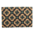 15mm Trellis Design PVC Backed Coir Natural Printed Rug and Door Mat (Size 60x40 cm) - Brown, Green & Black_7329535_5