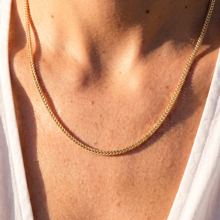 9K Yellow Gold 2mm Franco Link Chain 18 Inch 7337106 2