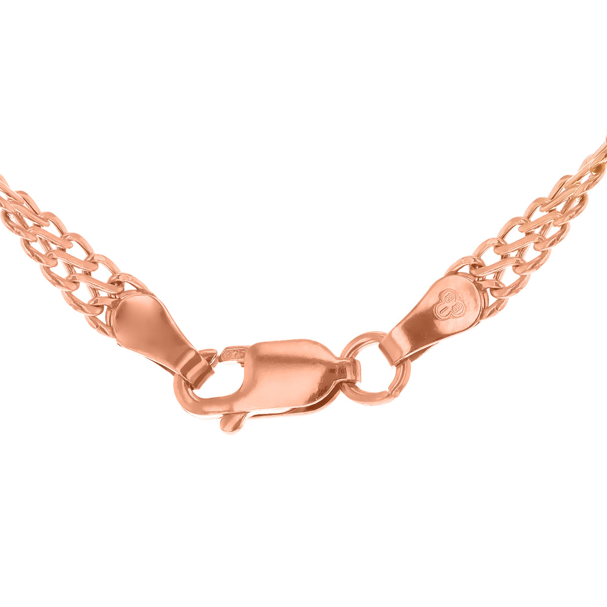 9K Rose and White Gold Twist Curb Chain 16 Inch 7337179 4