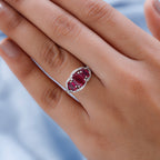 African Ruby and Natural Zircon Ring in Platinum Overlay Sterling Silver 3.50 Ct_7341882_2