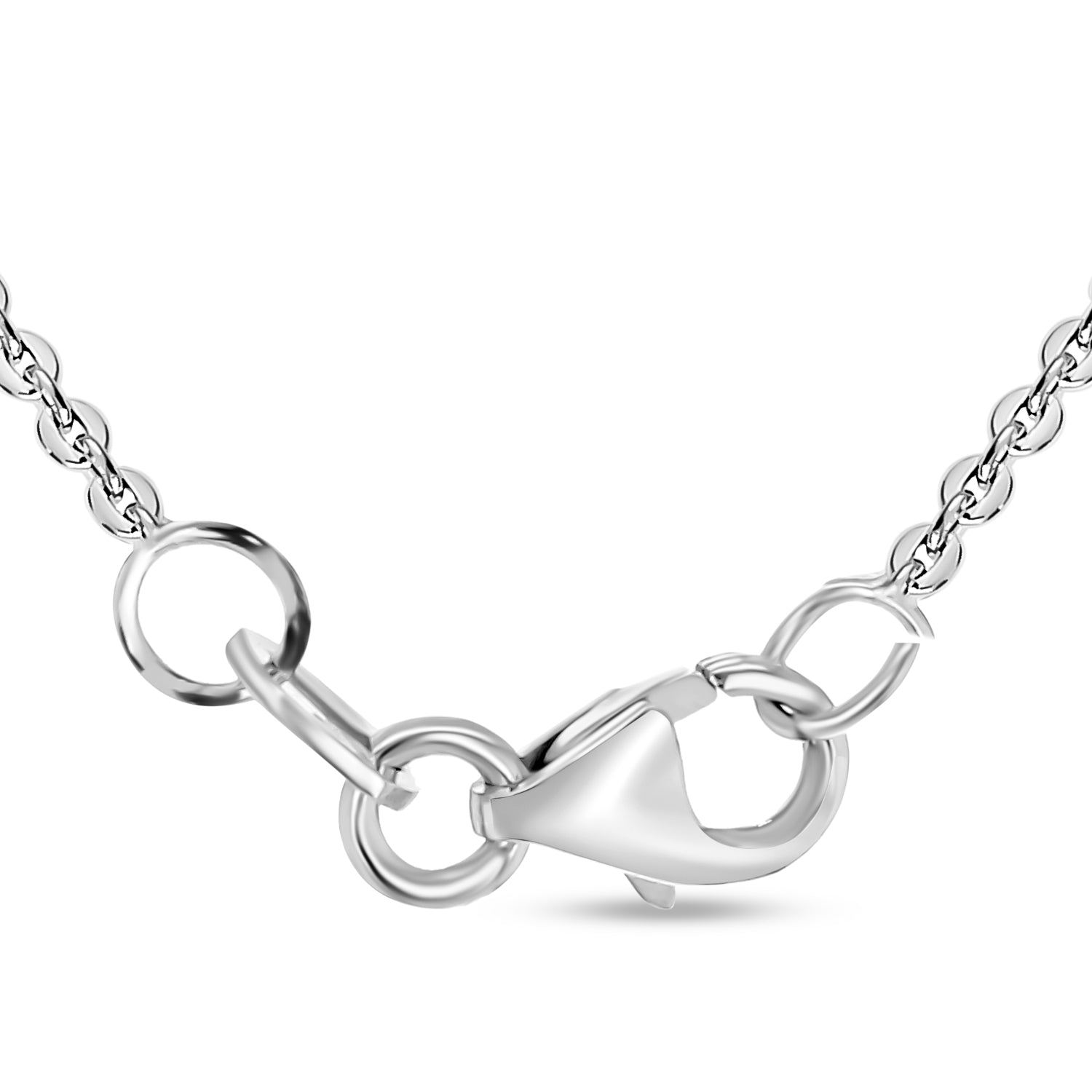 9K Two Colour Gold 27mm x 13mm Intertwined Rings Necklet 18 Inch 7343567 2