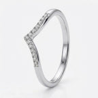D'Joy - Natural White Diamond Wishbone Ring in Platinum Overlay Sterling Silver_7343783_6