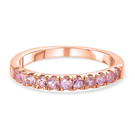 Pink Sapphire Ring in 18K Vermeil Rose Gold Plated Sterling Silver 7347065 1