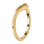 D'Joy - Yellow Diamond Wishbone Ring in 18K Vermeil Yellow Gold Plated Sterling Silver_7365488_5