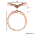 D'Joy - Champagne Diamond Wishbone Ring in 18K Vermeil Rose Gold Plated Sterling Silver_7365624_5