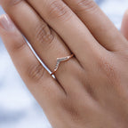 D'Joy - Champagne Diamond Wishbone Ring in 18K Vermeil Rose Gold Plated Sterling Silver_7365625_2