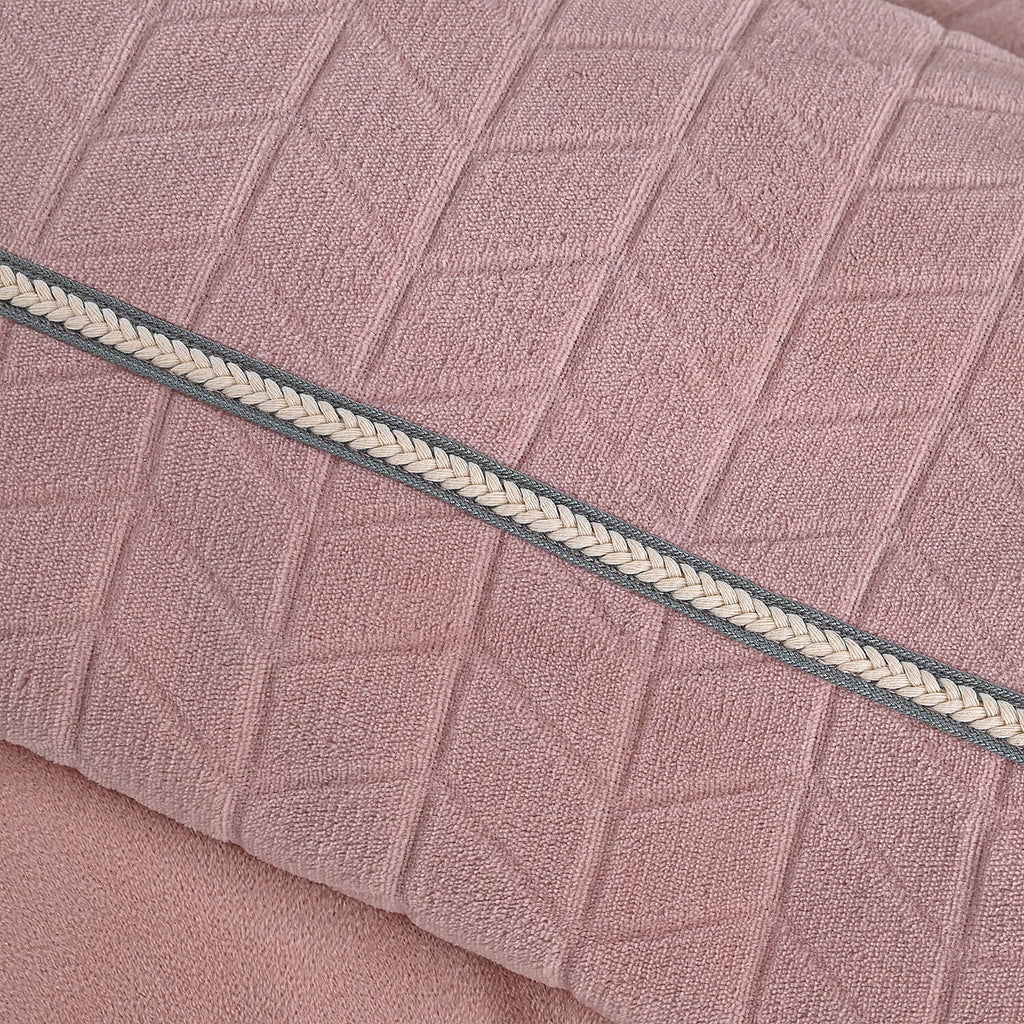 Luxury Velour Set of 3 Duvet Cover with 2 Oxford Pillow Cases - Pink Double