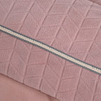 Luxury Velour Set of 3 Duvet Cover with 2 Oxford Pillow Cases - Pink Double