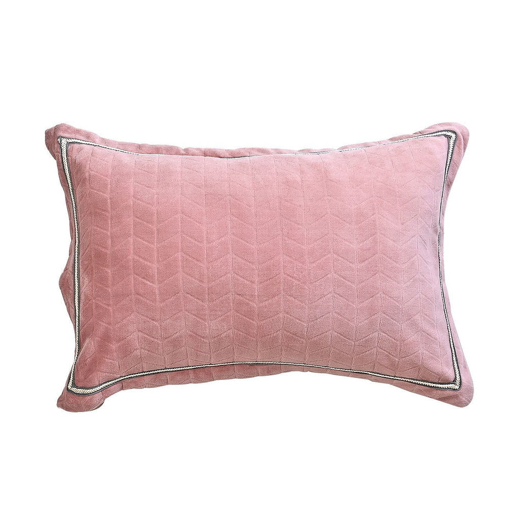 Luxury Velour Set of 3 Duvet Cover with 2 Oxford Pillow Cases - Pink Double