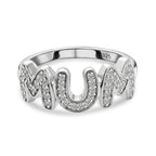 D'Joy Moissanite MUM Band Ring in Platinum Overlay Sterling Silver_7370658