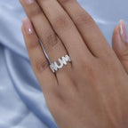 D'Joy Moissanite MUM Band Ring in Platinum Overlay Sterling Silver_7370658_2