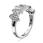 D'Joy Moissanite MUM Band Ring in Platinum Overlay Sterling Silver_7370658_3