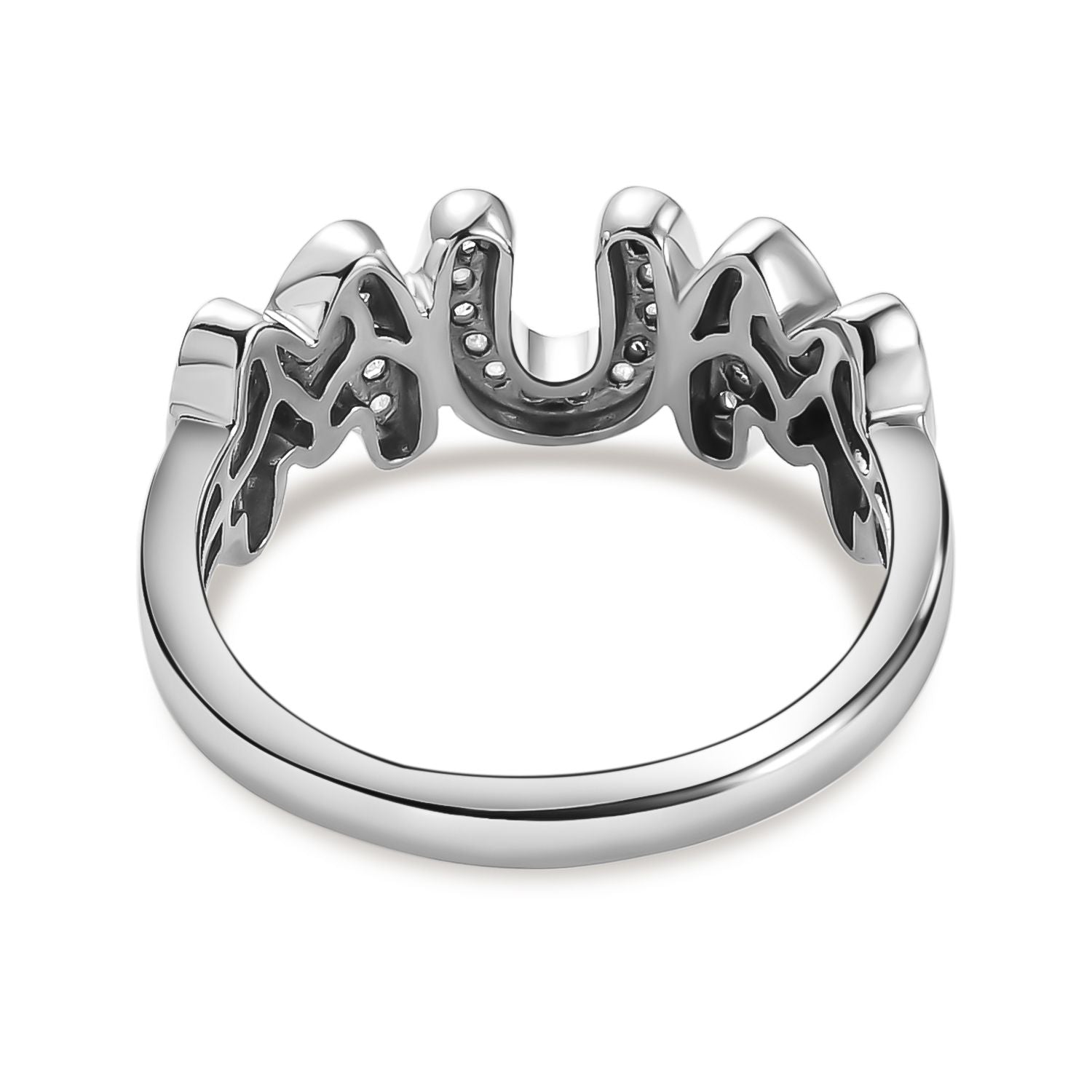 Moissanite Cluster Ring in Platinum Sterling Silver V32520359 5