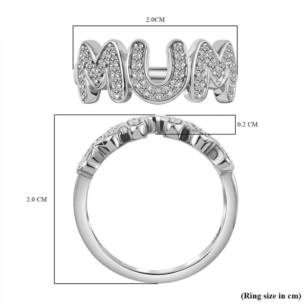 D'Joy Moissanite MUM Band Ring in Platinum Overlay Sterling Silver_7370658_5