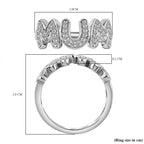 D'Joy Moissanite MUM Band Ring in Platinum Overlay Sterling Silver_7370658_5