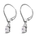 D'Joy - Moissanite Earrings with Lever Back in Platinum Overlay Sterling Silver 2.00 Ct._7370896_4