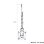 D'Joy - Moissanite Earrings with Lever Back in Platinum Overlay Sterling Silver 2.00 Ct._7370896_5