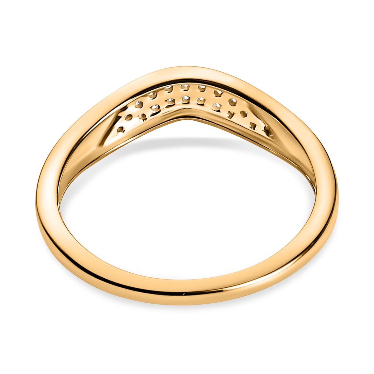 0.10 Ct SGL Certified Diamond I3 GH Wishbone Stacking Ring in 9K Yellow Gold 7371699 5