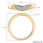 9K Yellow Gold SGL Certified Natural Diamond Wishbone Ring_7371699_5