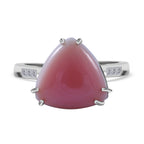 Queen Conch Shell and Moissanite Ring in Rhodium Overlay Sterling Silver 7.10 Ct._7373816