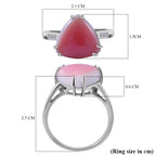 Queen Conch Shell and Moissanite Ring in Rhodium Overlay Sterling Silver 7.10 Ct._7373816_5