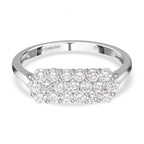 900 Platinum IGI Certified (SI/G-H) Diamond Cluster Ring 1.05 Ct._7379165