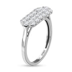 900 Platinum IGI Certified (SI/G-H) Diamond Cluster Ring 1.05 Ct._7379165_3