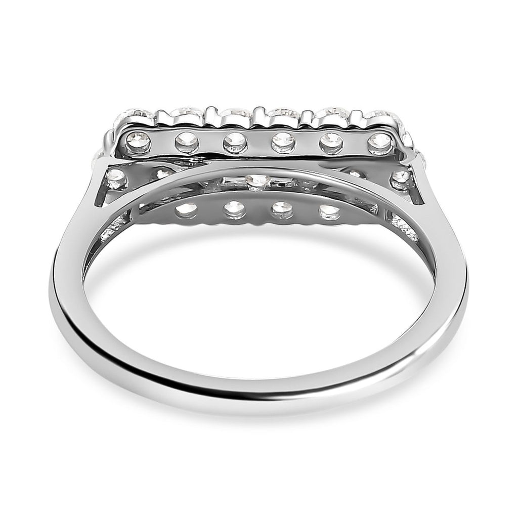 900 Platinum IGI Certified (SI/G-H) Diamond Cluster Ring 1.05 Ct._7379165_4